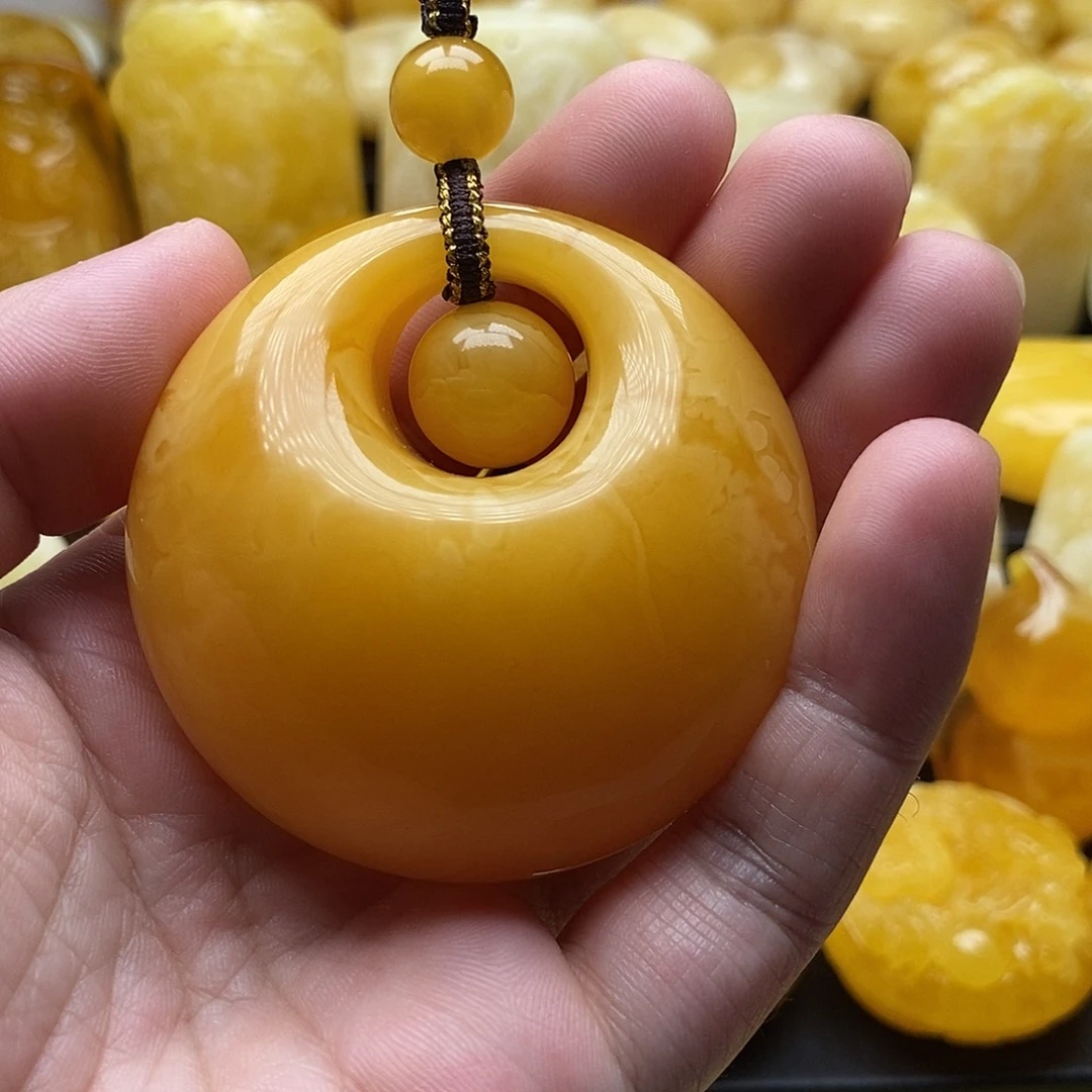 琥珀颈饰未镶嵌琥珀蜜蜡吊坠