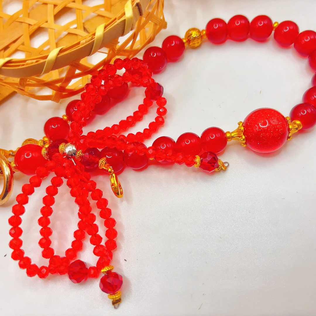 非金属树脂手链 时尚琉璃流沙珠款#文玩玉米挂饰，手机挂饰，包挂饰