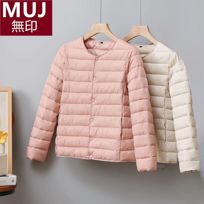 日本无印2025新款棉服女短款轻薄保暖内胆韩版修身时尚外套保暖衣