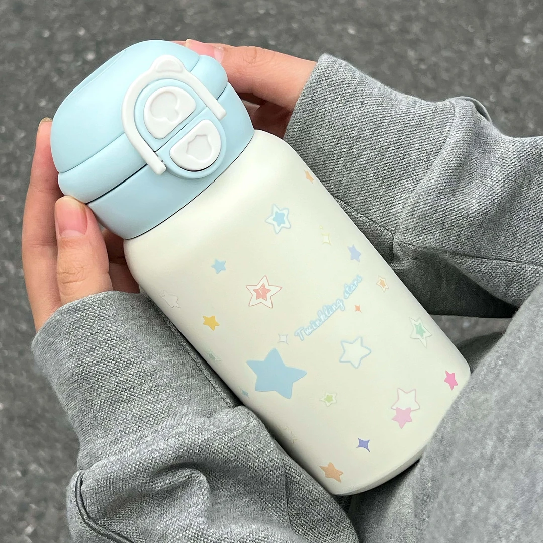 FANZHESA恒度原创幸运星星保温杯新款高颜值大容量水杯吸管学生双