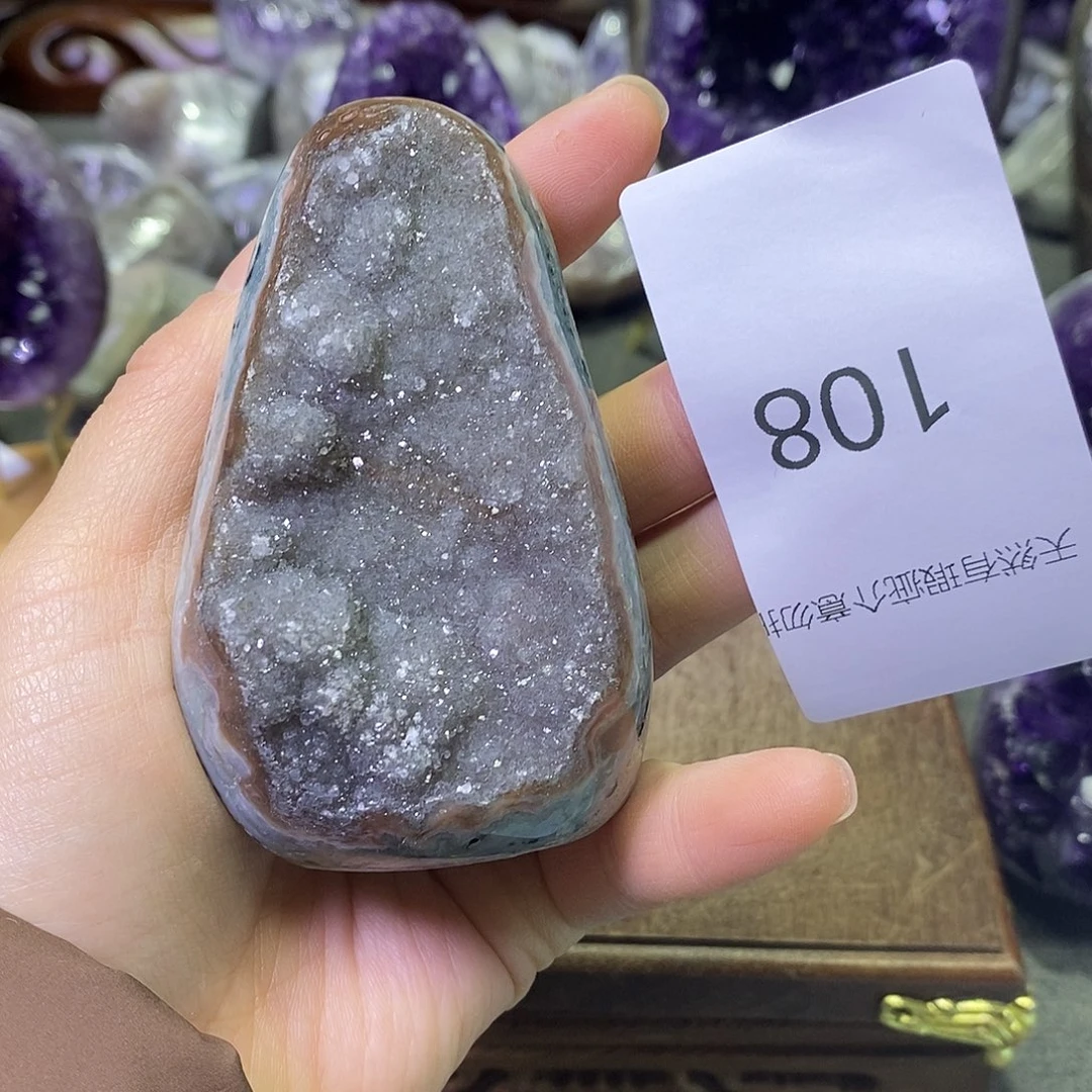 未镶嵌紫晶珠宝半成品