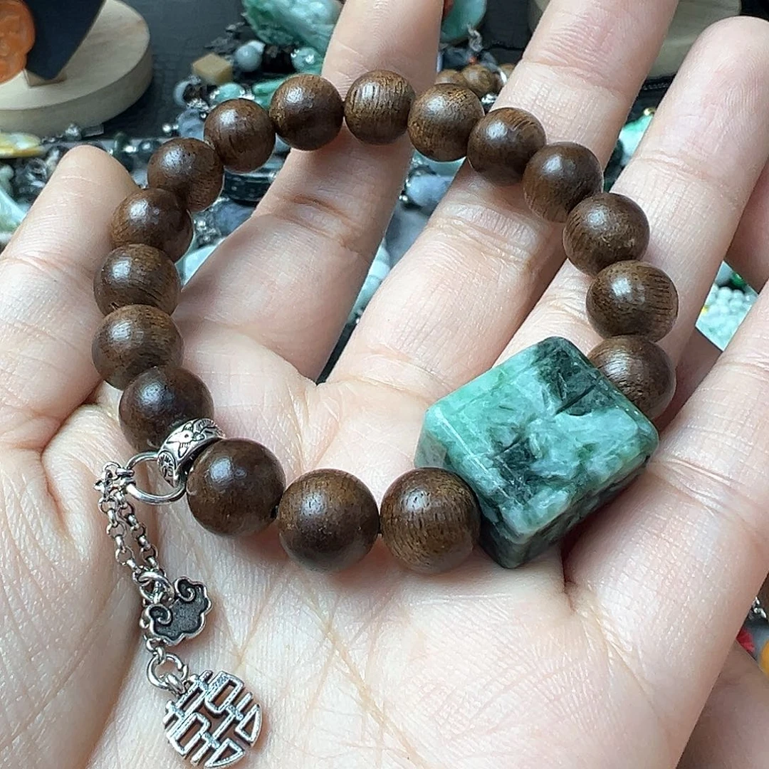 翡翠手链未镶嵌炸