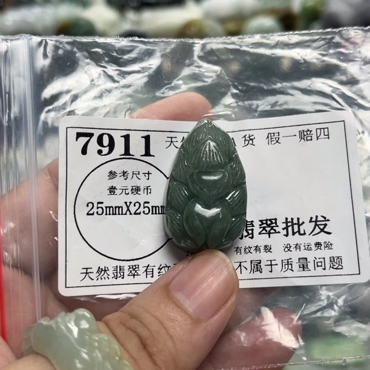 翡翠未镶嵌颈饰7911