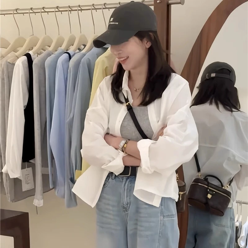 法式衬衫女气质上衣春季2025新款韩版宽松高级感小个子外套衬衣