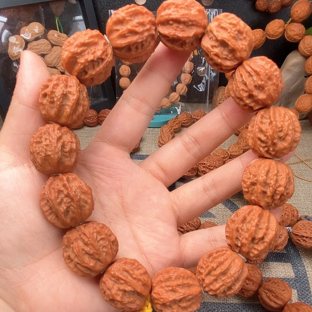 L***。手串文玩核桃龙脊纹手持