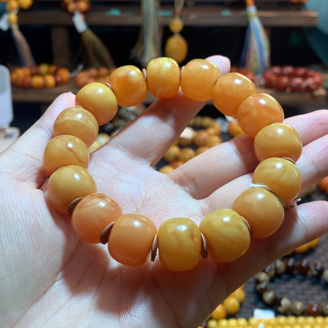 蜜蜡未镶嵌手串蜜蜡手串