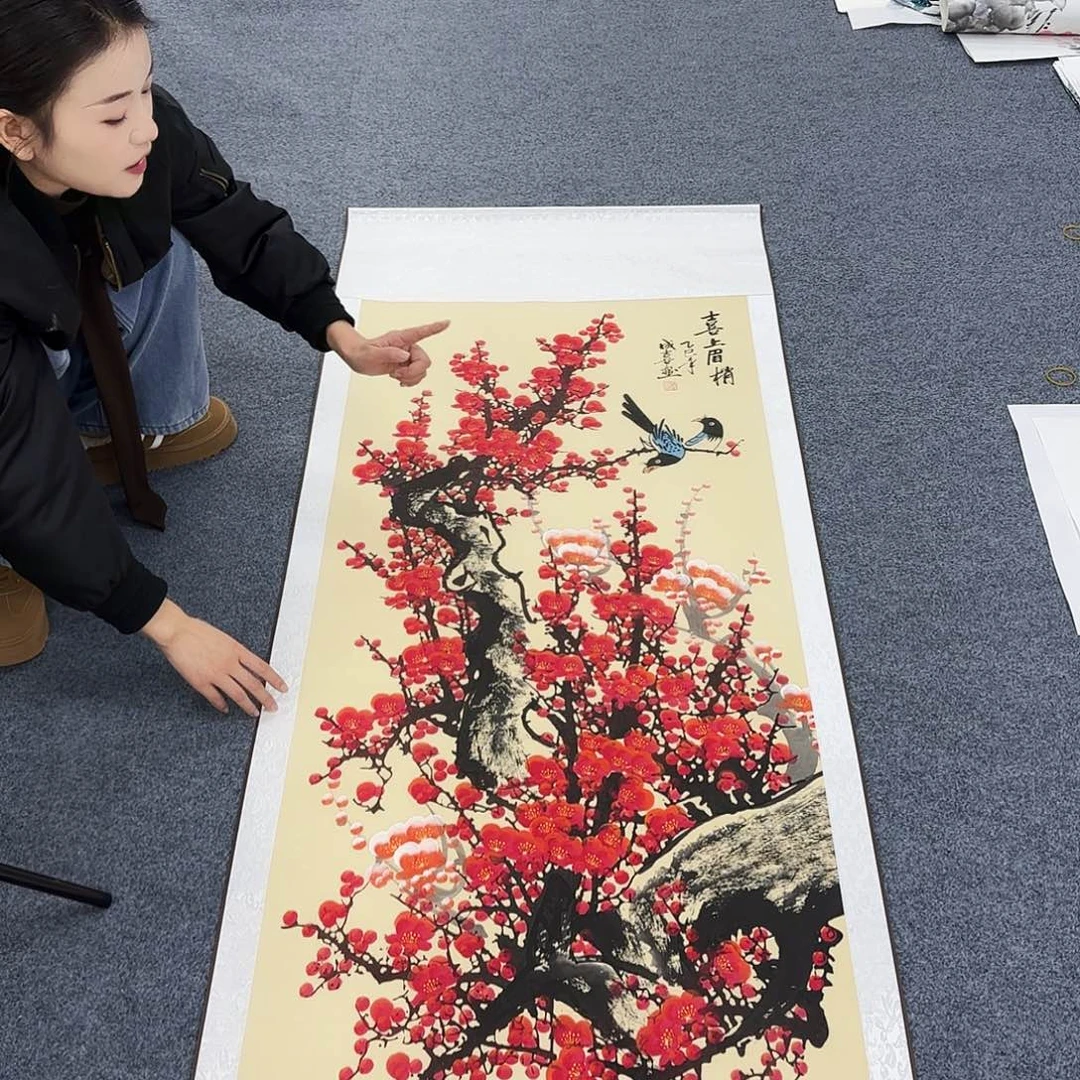 国画作品小姐姐放漏中