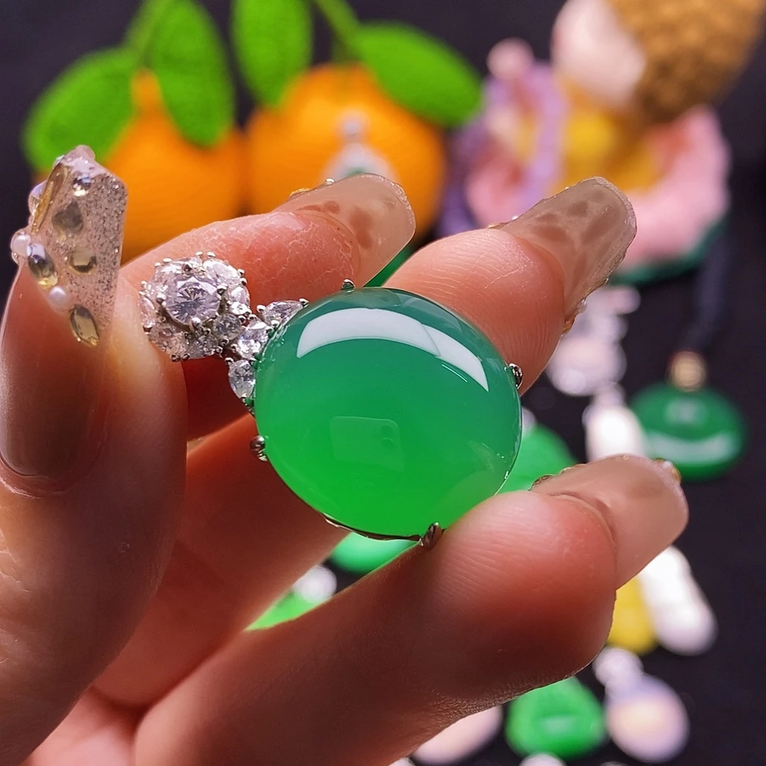 玛瑙/玉髓银S925镶嵌颈饰