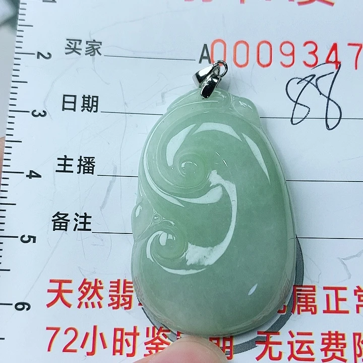 翡翠颈饰银S925镶嵌翡翠