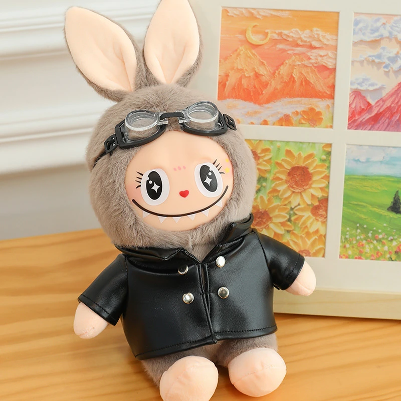 网红相机拉布布礼物毛绒玩具变装飞行员公仔玩偶卡通钥匙扣布娃娃