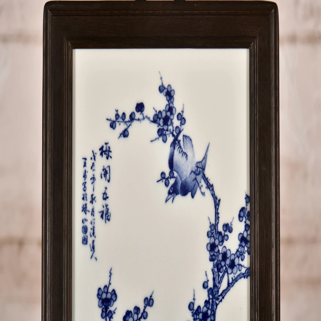 青花瓷板画壁画中式风格适合收藏挂屏