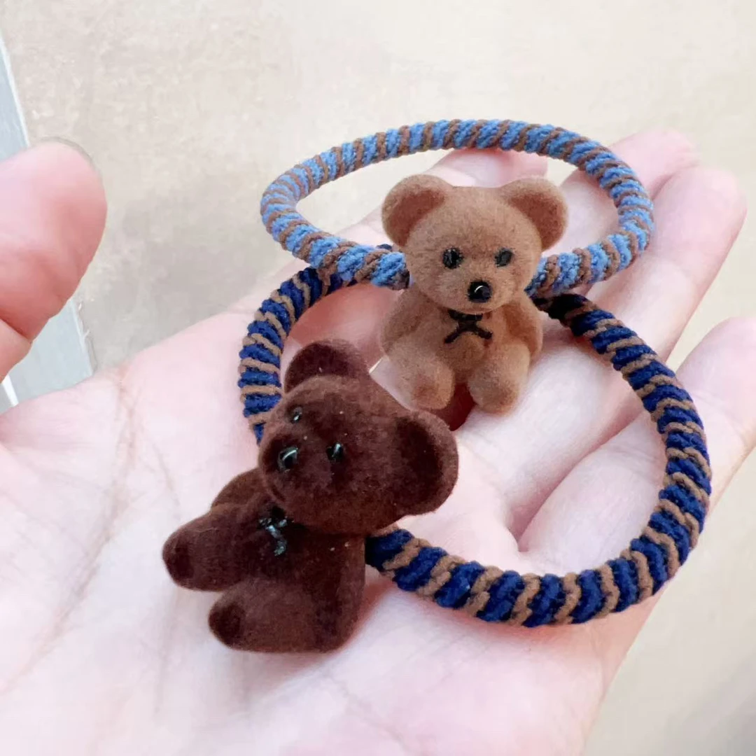 可爱减龄坐姿小熊弹力发绳皮筋J2524