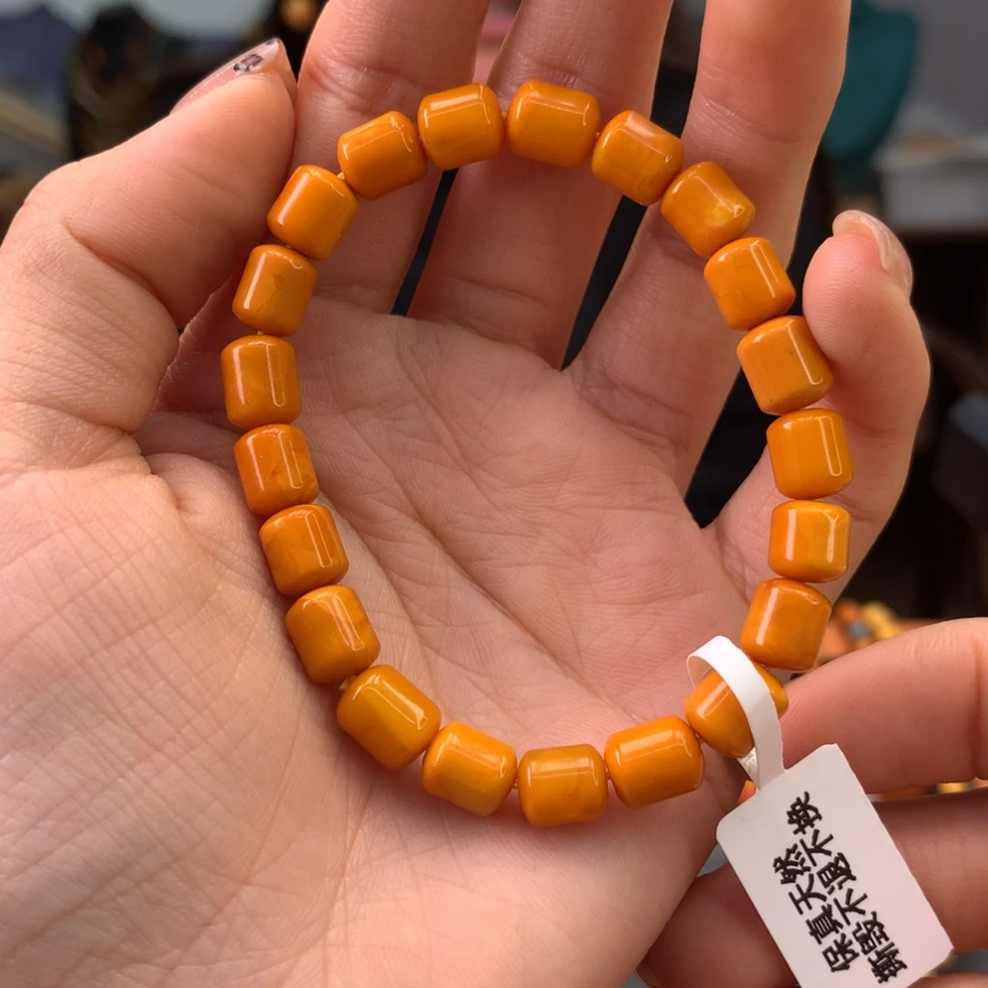蜜蜡手串未镶嵌多样性发