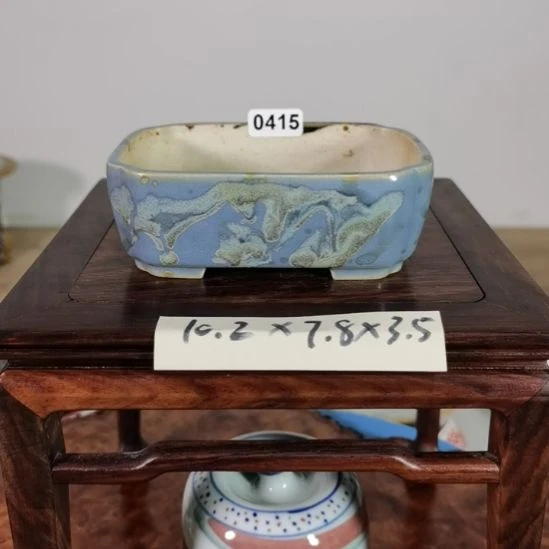 陶手工手绘大德堂釉盆