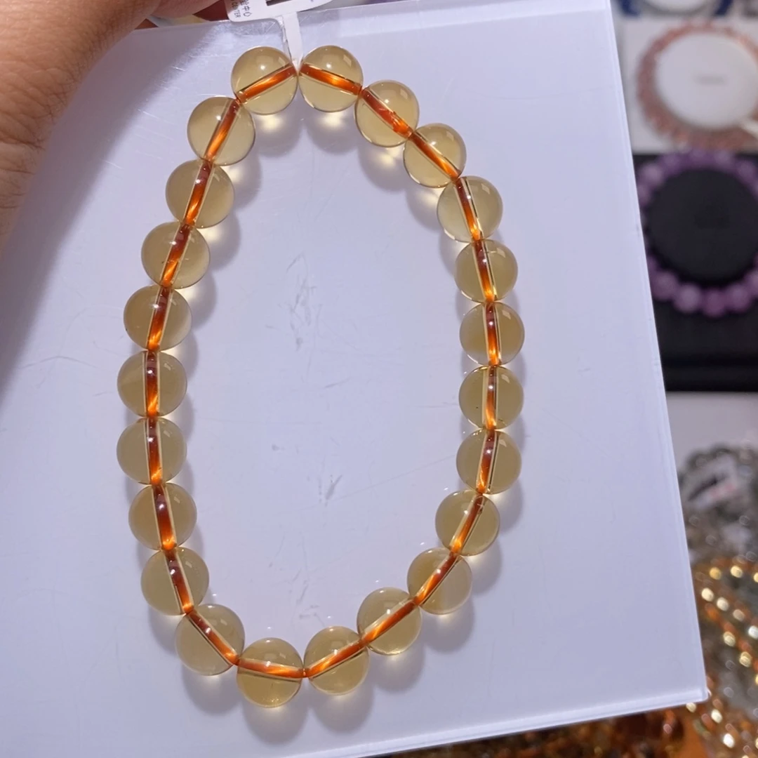 【闪购商品】水晶手链未镶嵌巴西黄水晶8.6mm