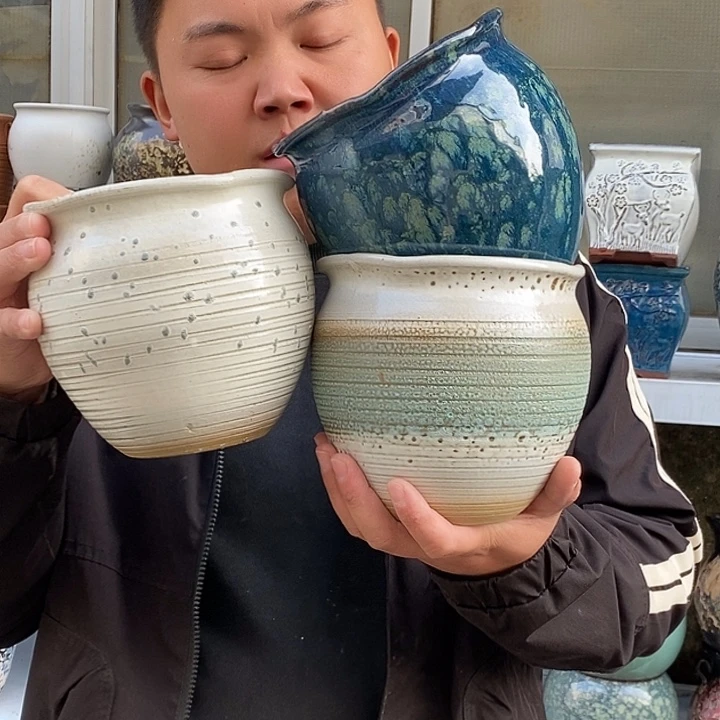 紫砂花盆口口16高15福利三个