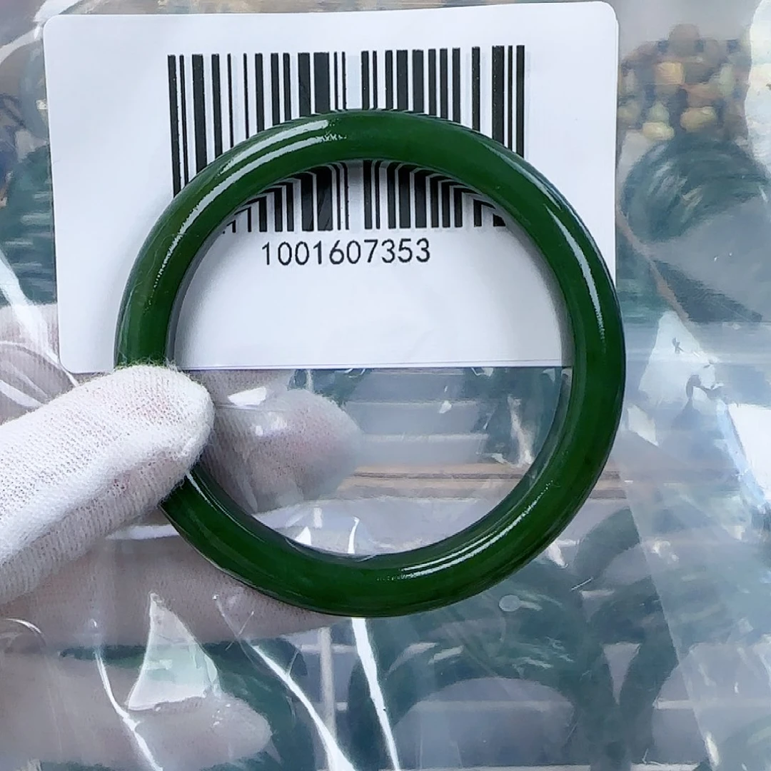 和田玉（碧玉）手镯未镶嵌54包容