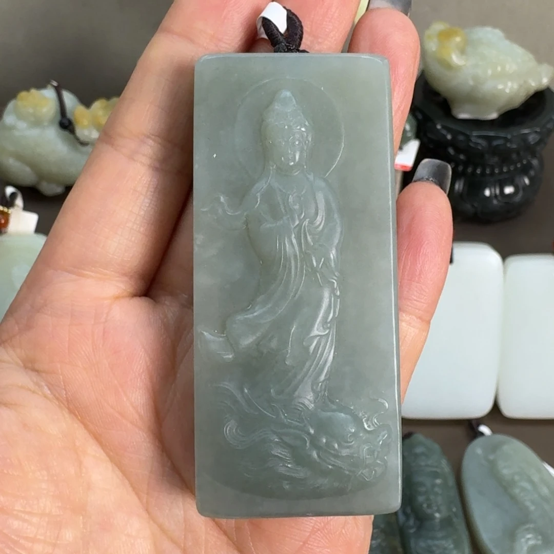 和田玉未镶嵌吊坠(不含链)