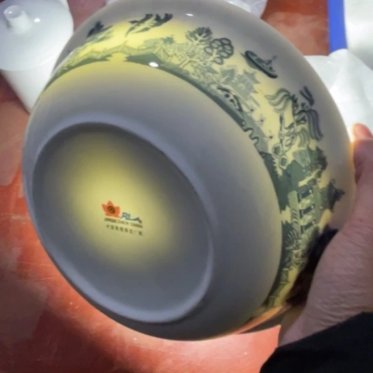 瓷片陶瓷陶瓷9英寸红叶古典园林