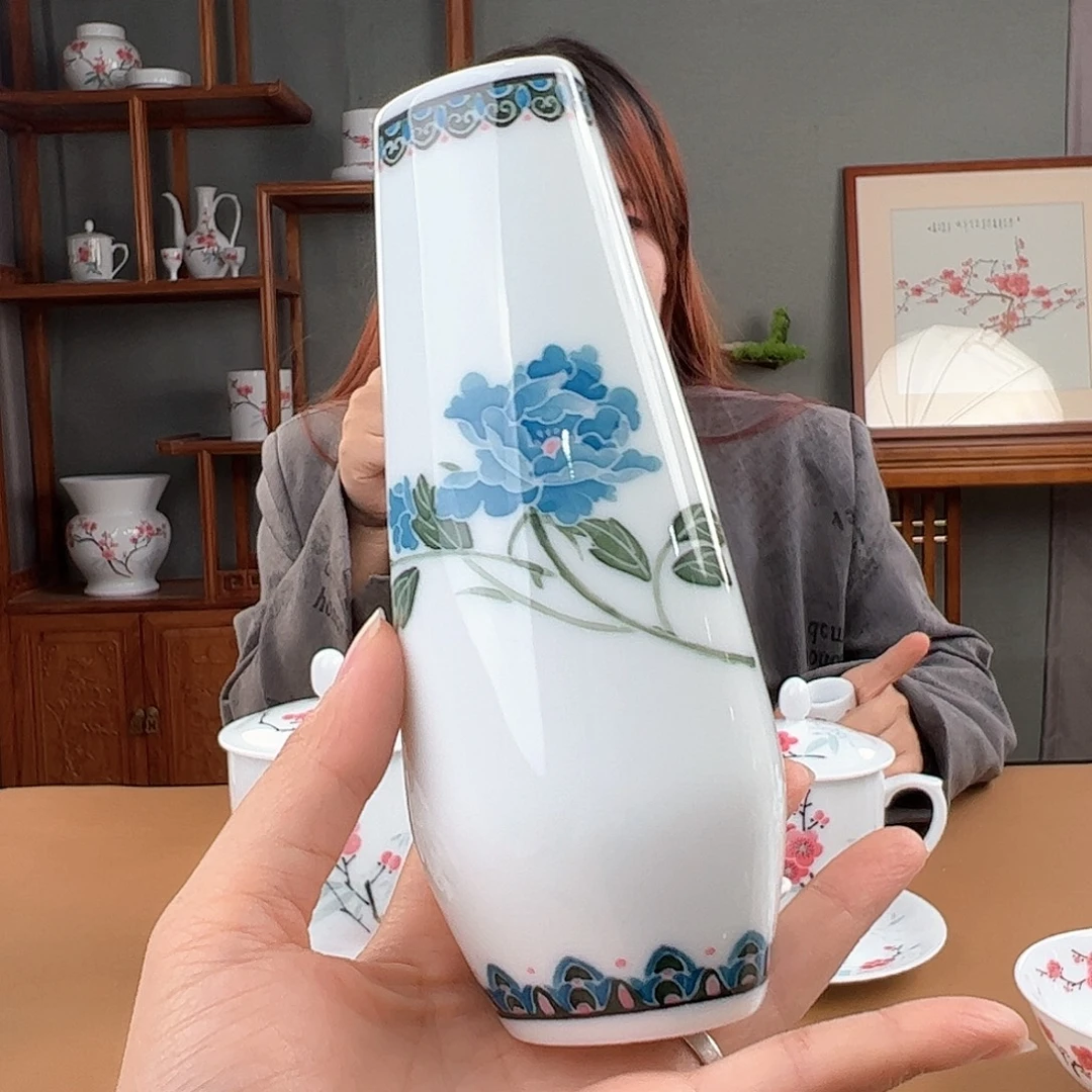 釉下彩花卉 花插瓶