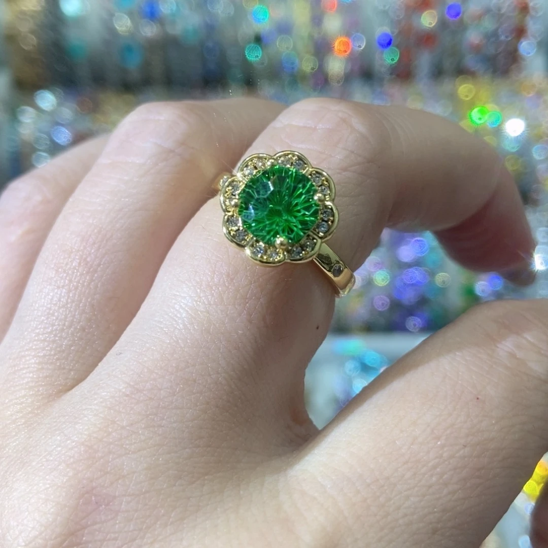 6锆石（处理）戒指