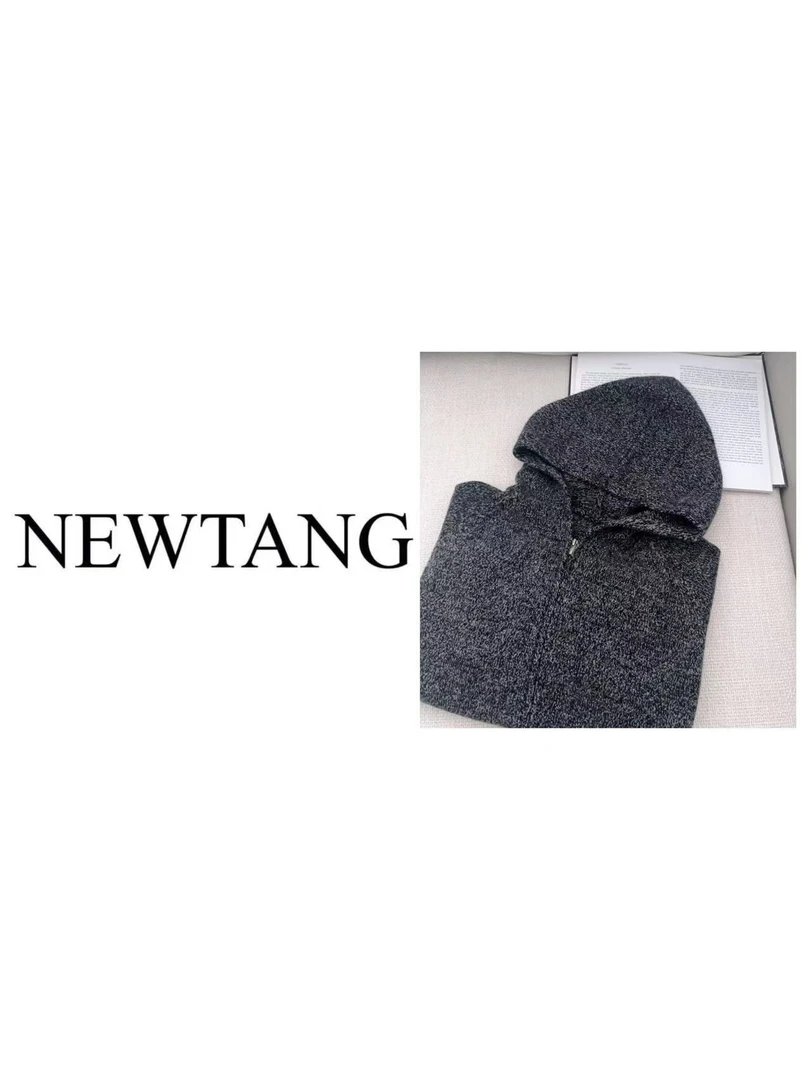 【星瑶】132连帽拉链长袖针织毛衣衬衫女2025秋季新款宽松显瘦上衣