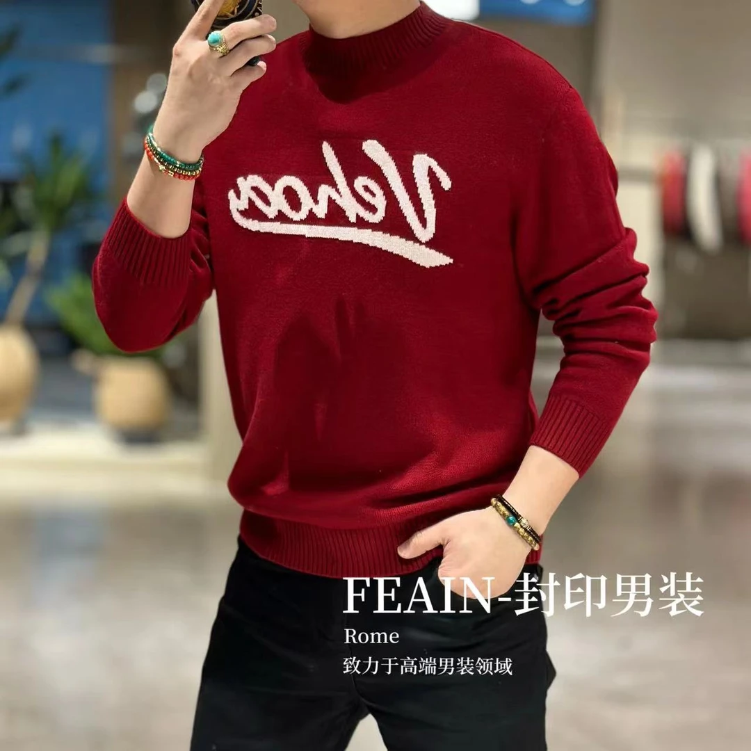 【100%羊毛】高端定制男士超细美丽奴羊毛针织衫20528