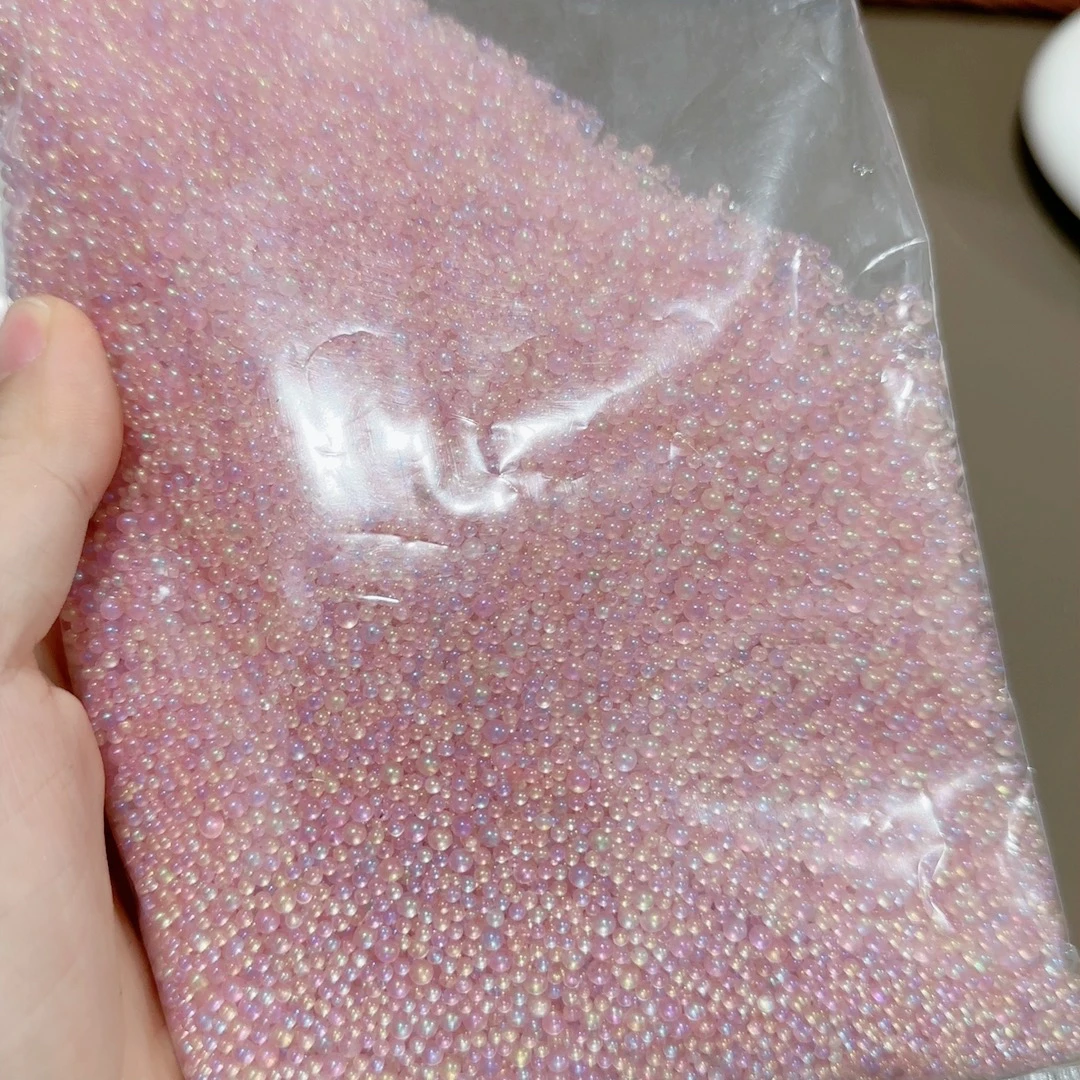 Diy材料气泡珠/无孔小圆珠幻彩泡泡珠