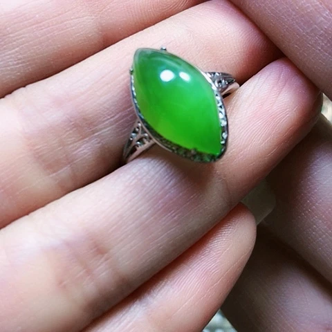 和田玉银S925镶嵌挂件