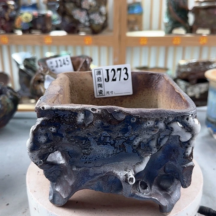 紫砂花盆景德镇陶瓷多肉花盆273