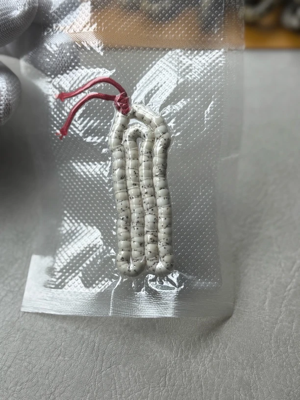 星月菩提石玉料骨瓷白卡6mm数星星大肠（138颗籽）