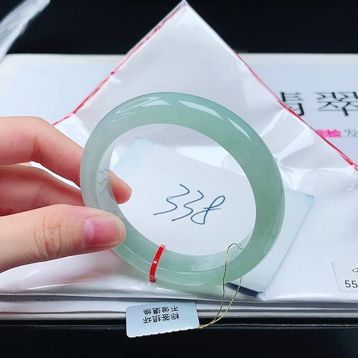 翡翠手镯未镶嵌缅甸天然a货手镯55+