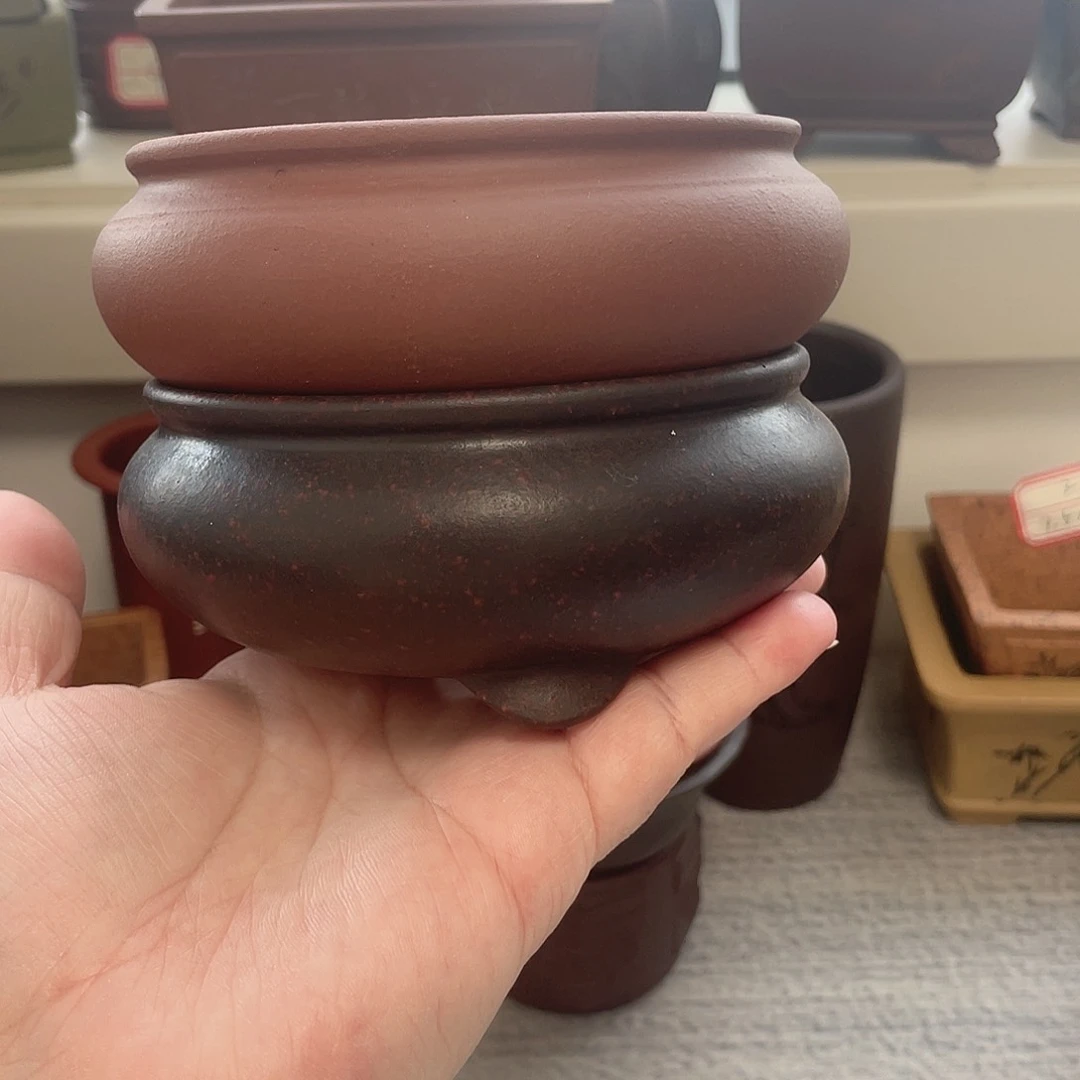 紫砂花盆宜兴精品紫砂10×4