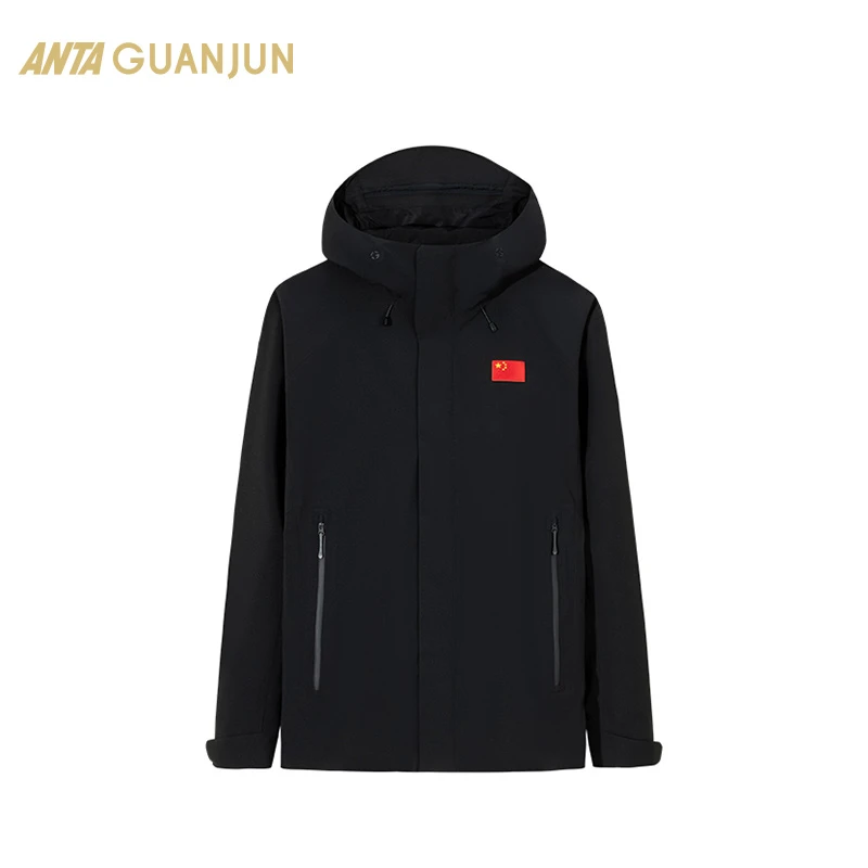 安踏冠军系列冲锋衣男梭织厚外套2025新款男士上衣152510626