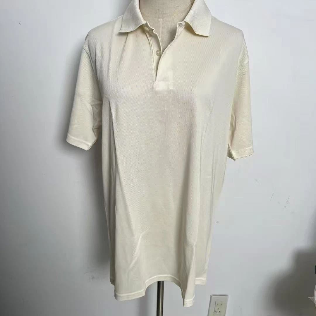 桑蚕丝素色翻领男士运动针织休闲夏季商务TH