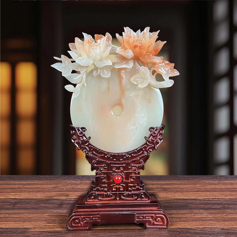 富贵平安扣客厅玄关电视酒柜摆件长32宽8.5高51cmMT-24015X