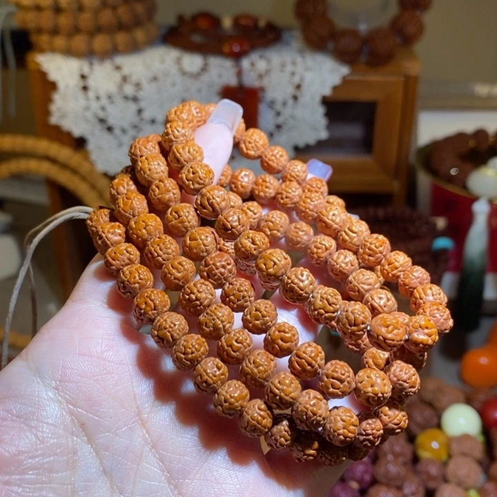 金刚菩提手串86原籽金蝉108红皮一物
