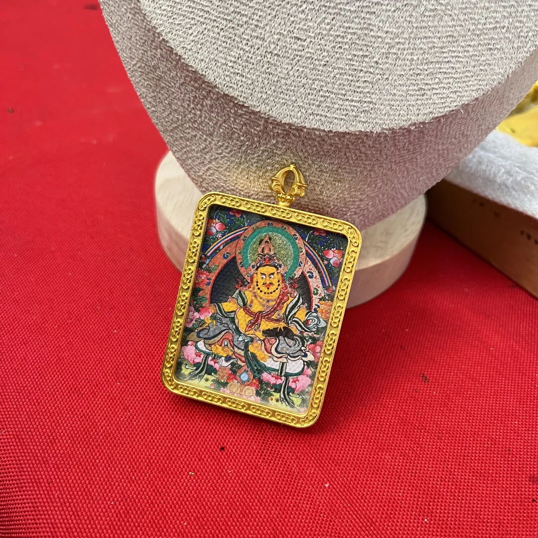 金色框唐卡摆件手摆件