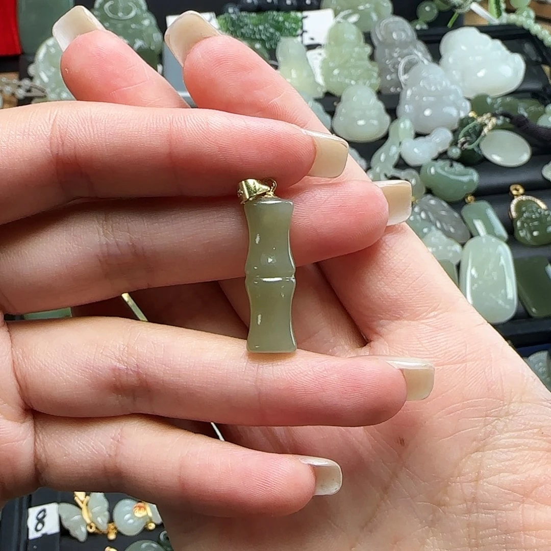 颈饰银S925镶嵌和田玉