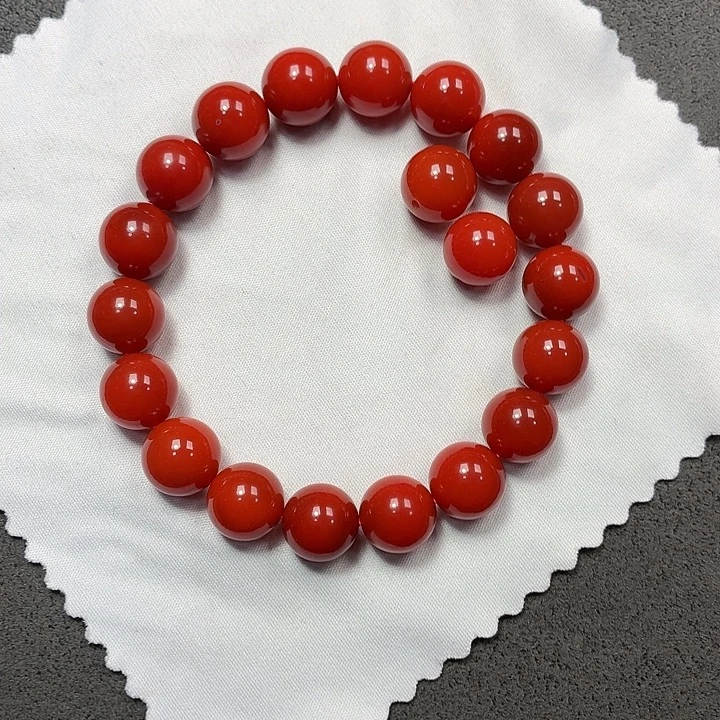 稳***心南红玛瑙未镶嵌11➕单圈