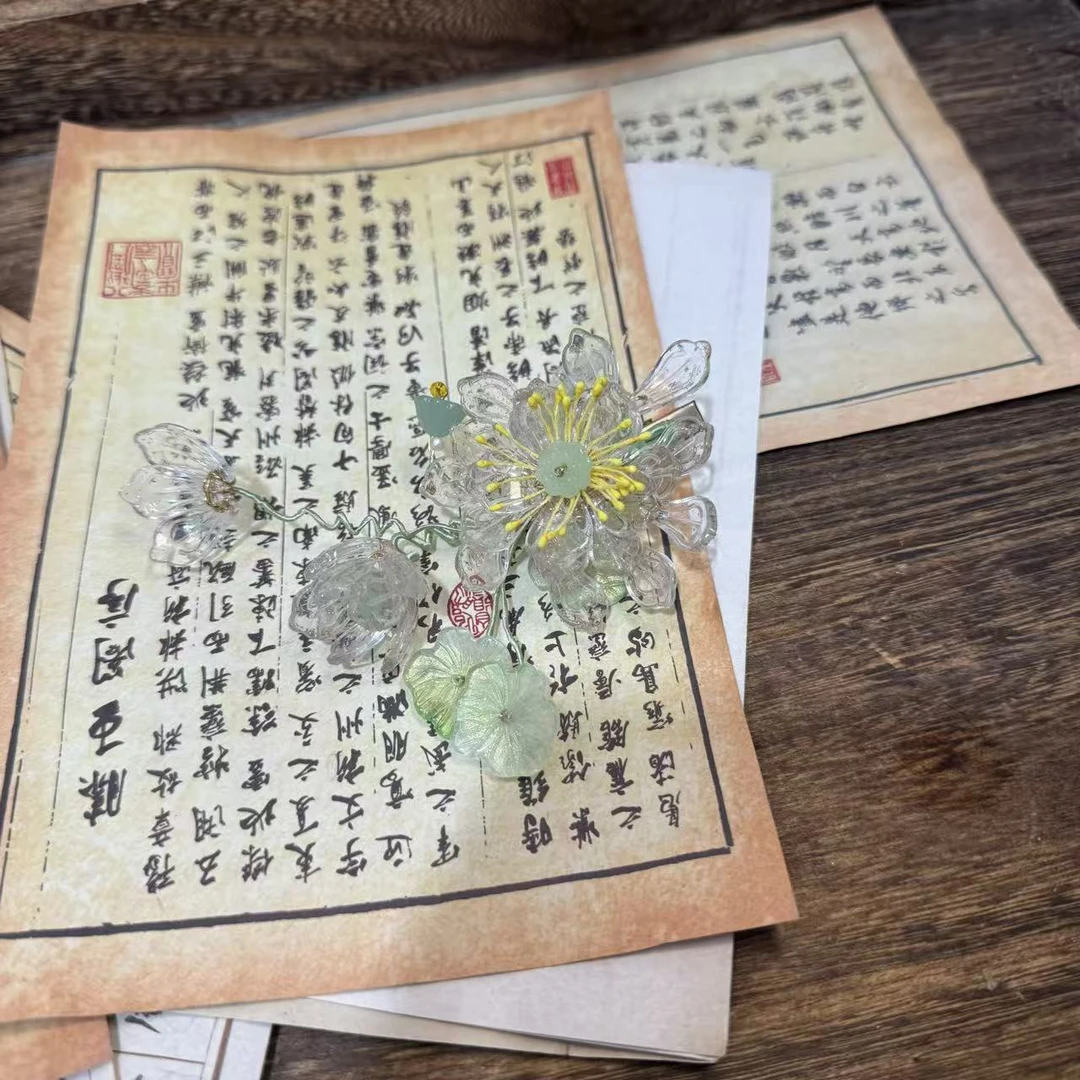 透明睡莲。前尘梦古风汉服配饰