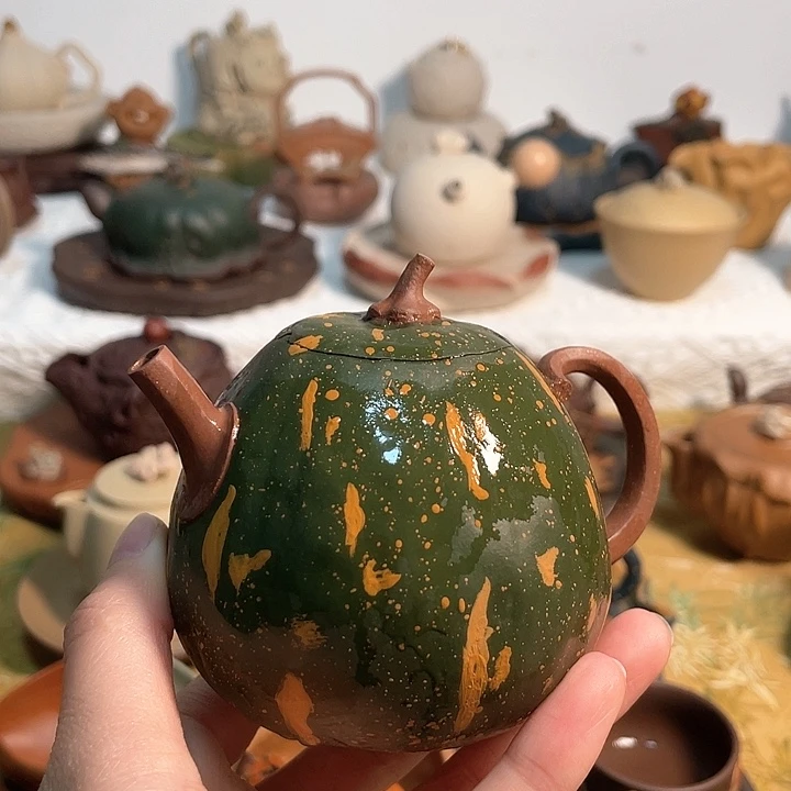 紫砂茶壶蓉*?南瓜紫砂壶
