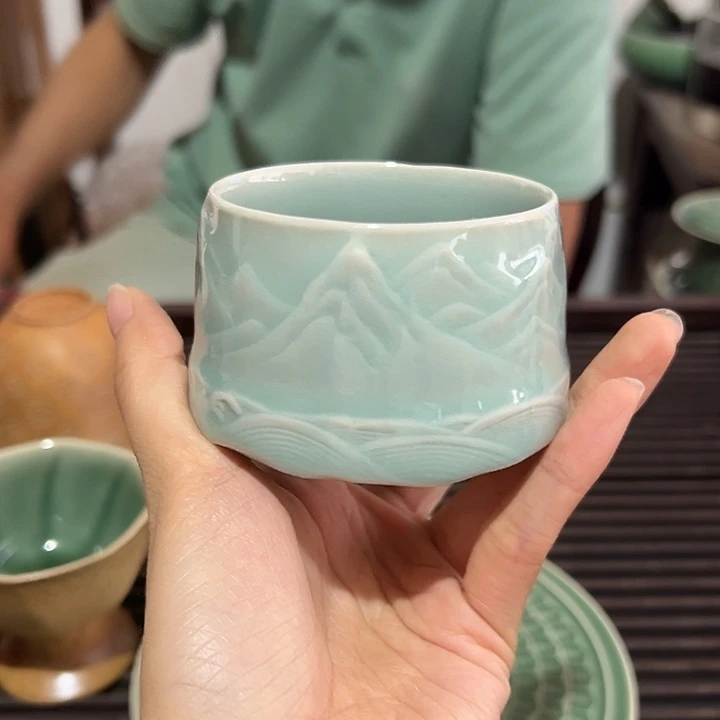 龙泉云间青瓷小米茶器
