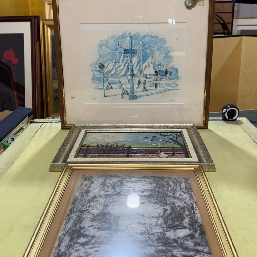 绘画用****8屏风框画茶空间设计