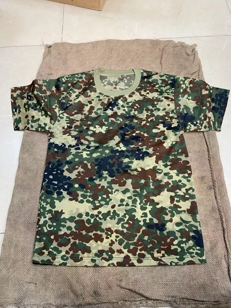 老式迷彩短袖体能服户外速干圆领上衣夏季适用