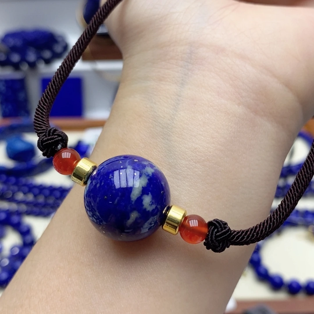 青金石未镶嵌颈饰19mm