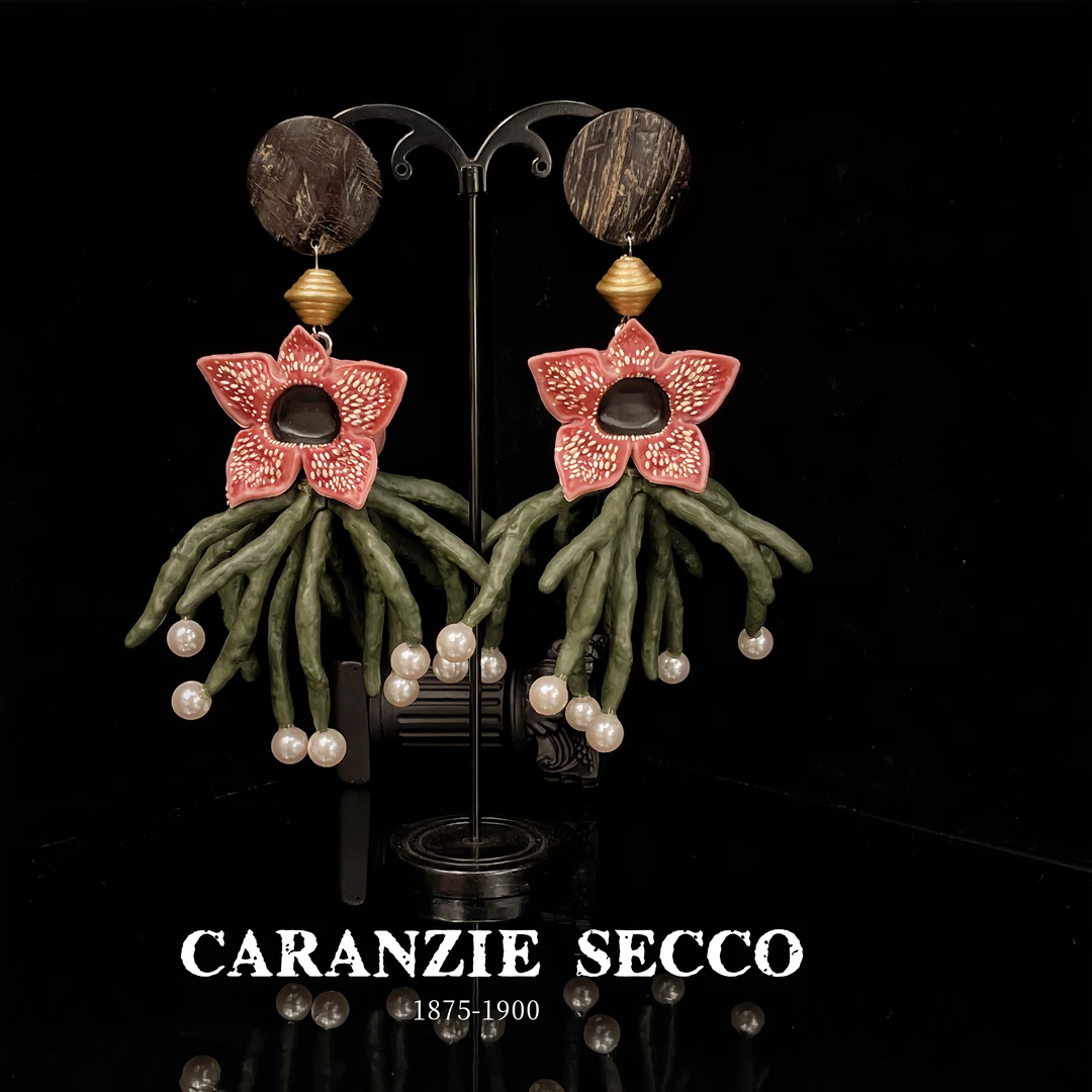 GSRANZIE SECCO 非金属树脂耳饰 【3076】原创设计小众手办手作耳环