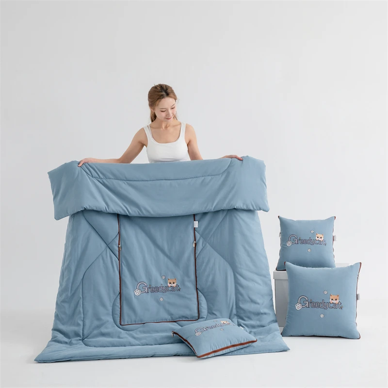 四季毯子多功能抱枕被子两用可爱折叠靠枕折叠夏凉被抱枕靠背新款