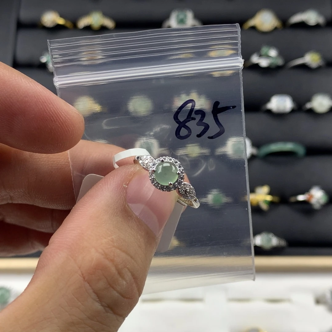 翡翠银S925镶嵌戒指