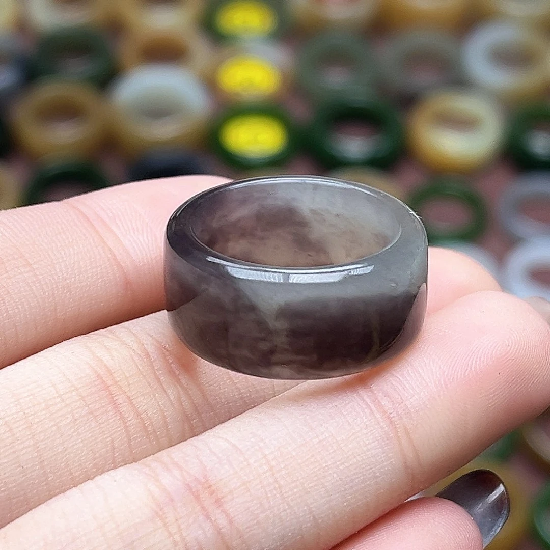 和田玉未镶嵌戒指18.4晴水葡萄